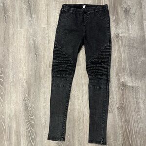 Black Moto Jeggings Skinny Jeans